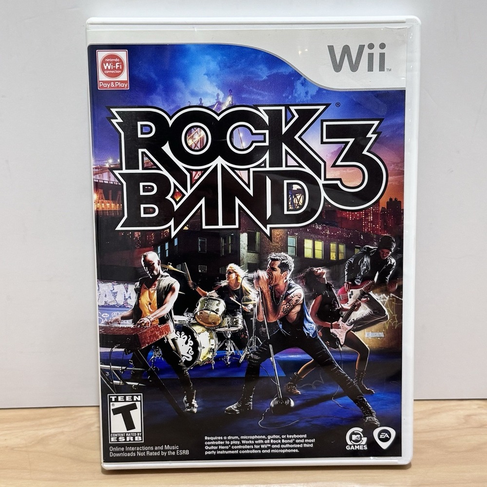Rock Band 3 Nintendo Wii 2010 Music Rhythm Video Game by Harmonix Rated T Teen
